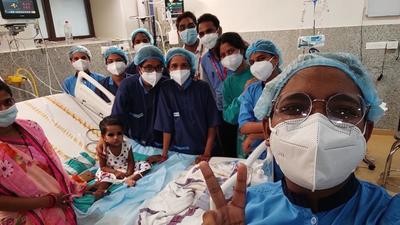 A 22-month-old girl from Odisha has become the youngest patient in the country to successfully undergo a lung washing procedure after she was diagnosed with a rare disease in which milk-like material get deposited in the lungs. (SOURCED.) A 22-month-old girl from Odisha has become the youngest patient in the country to successfully undergo a lung washing procedure after she was diagnosed with a rare disease in which milk-like material get deposited in the lungs. (SOURCED.)