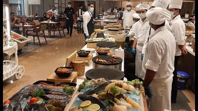 The Sunday Brunch at a city hotel (HT Photo) The Sunday Brunch at a city hotel (HT Photo)