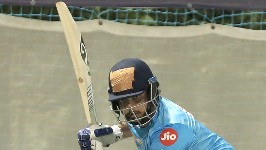 Prithvi Shaw at the nets.(Delhi Capitals)