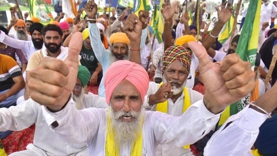Farmers' bodies, under the banner of Samyukt Kisan Morcha, have been protesting against the farm laws. (HT File Photo) Farmers' bodies, under the banner of Samyukt Kisan Morcha, have been protesting against the farm laws. (HT File Photo)