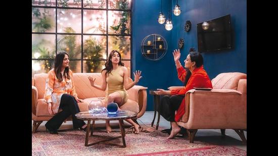 A still from Janice’s YouTube show Social Media Star with Janice with guests Kusha Kapila and Janhvi Kapoor A still from Janice’s YouTube show Social Media Star with Janice with guests Kusha Kapila and Janhvi Kapoor
