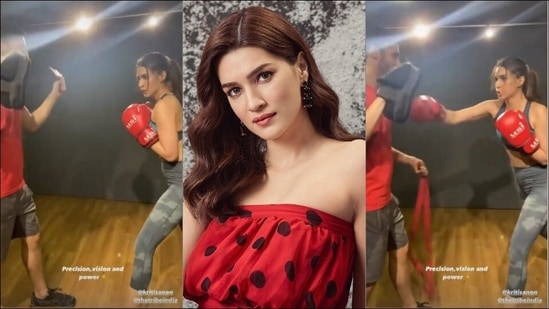 Kriti Sanon's cardio kickboxing session is perfect fitness inspo this Saturday(Instagram/kritisanon)