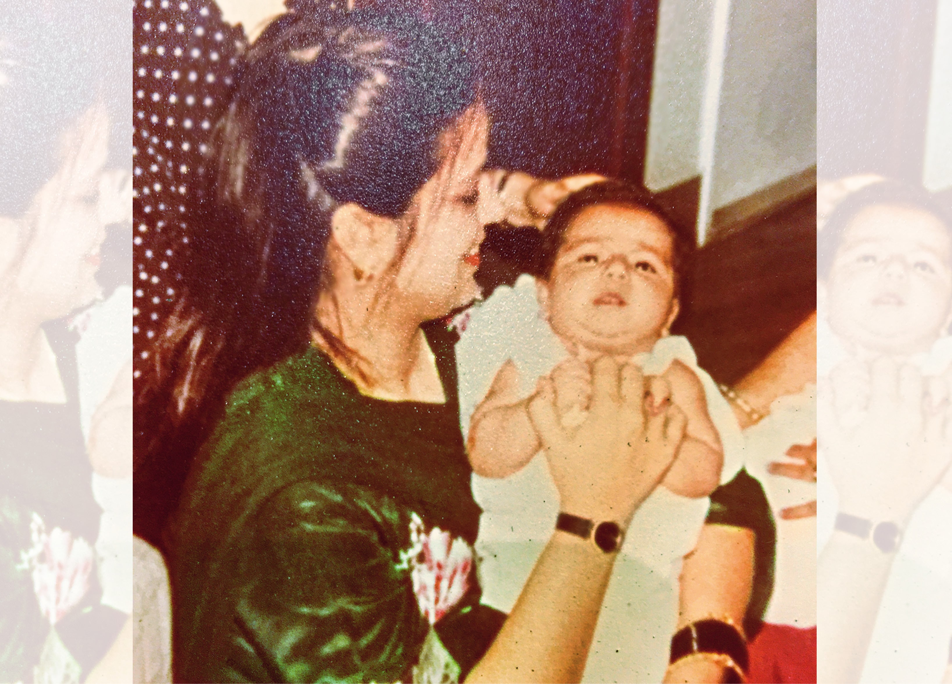 With her new-born son, Siddharth With her new-born son, Siddharth