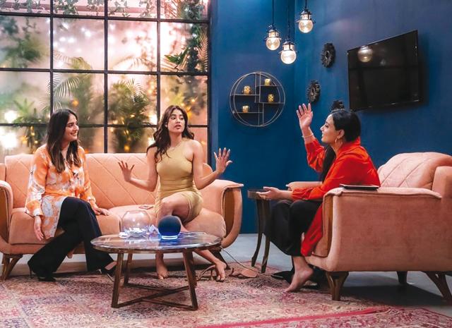 A still from Janice’s YouTube show Social Media Star with Janice with guests Kusha Kapila and Janhvi Kapoor A still from Janice’s YouTube show Social Media Star with Janice with guests Kusha Kapila and Janhvi Kapoor