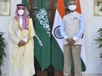 S Jaishankar (right) with Saudi Arabia's foreign minister Prince Faisal (twitter.com/DrSJaishankar) S Jaishankar (right) with Saudi Arabia's foreign minister Prince Faisal (twitter.com/DrSJaishankar)