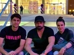 Bobby Deol with his wife Tanya Deol and elder son Aryaman. Bobby Deol with his wife Tanya Deol and elder son Aryaman.