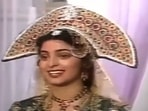 Juhi Chawla in a still from the TV show Bahadur Shah Zafar.