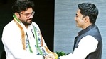 Former Union minister Babul Supriyo joined the Trinamool Congress in presence of party's national general secretary Abhishek Banerjee, in Kolkata on Saturday. (Twitter/Trinamool Congress) Former Union minister Babul Supriyo joined the Trinamool Congress in presence of party's national general secretary Abhishek Banerjee, in Kolkata on Saturday. (Twitter/Trinamool Congress)
