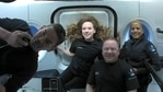 This file photo, taken on September 16, 2021, courtesy of Inspiration4, shows the Inspiration4 crew (L-R) Jared Isaacman, Hayley Arceneaux, Christopher Sembroski, and Sian Proctor in orbit. (File Photo / AFP) This file photo, taken on September 16, 2021, courtesy of Inspiration4, shows the Inspiration4 crew (L-R) Jared Isaacman, Hayley Arceneaux, Christopher Sembroski, and Sian Proctor in orbit. (File Photo / AFP)