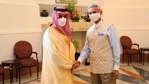 India's external affairs minister S Jaishankar meets with Suadia Arabia's foreign minister Prince Faisal bin Farhan Al Saud in New Delhi on Sunday. (Twitter/@DrSJaishankar) India's external affairs minister S Jaishankar meets with Suadia Arabia's foreign minister Prince Faisal bin Farhan Al Saud in New Delhi on Sunday. (Twitter/@DrSJaishankar)