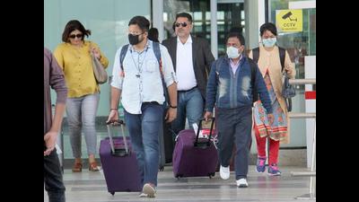 After being suspended in March last year, the Sharjah flight from Chandigarh International Airport had resumed in December, but was discontinued again in March this year due to the pandemic’s second wave. (HT Photo) After being suspended in March last year, the Sharjah flight from Chandigarh International Airport had resumed in December, but was discontinued again in March this year due to the pandemic’s second wave. (HT Photo)