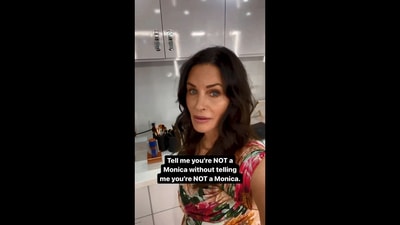 The image is taken from the video shared by Courteney Cox. (Instagram/@courteneycoxofficial)