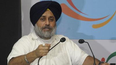SAD president Sukhbir Singh Badal said even earlier peace and communal harmony of Punjab was destroyed through acts of sacrilege in both gurdwaras and temples. (HT File Photo)