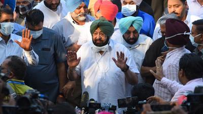 Captain Amarinder Singh didn’t say he would leave the Congress party but made it clear that he will not accept Punjab Congress chief Navjot Singh Sidhu as the face of the party in the state. (HT Photo) Captain Amarinder Singh didn’t say he would leave the Congress party but made it clear that he will not accept Punjab Congress chief Navjot Singh Sidhu as the face of the party in the state. (HT Photo)