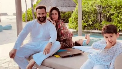 Saif Ali Khan and his family are on a vacation. Saif Ali Khan and his family are on a vacation.