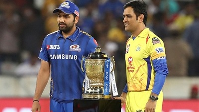 Rohit Sharma and MS Dhoni. (Twitter) Rohit Sharma and MS Dhoni. (Twitter)