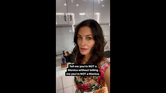 The image is taken from the video shared by Courteney Cox.(Instagram/@courteneycoxofficial)