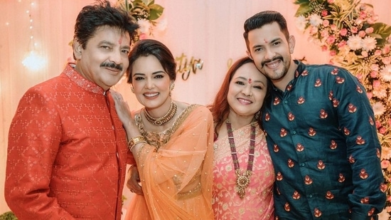 Udit Narayan’s son Aditya Narayan is married to Shweta Agarwal.