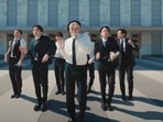 BTS members performed at an empty General Assembly. BTS members performed at an empty General Assembly.