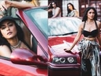 Mrunal Thakur slays hottest look ever in strapless black bra, cargo pants
