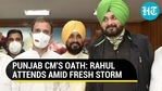 Congress' Rahul Gandhi and PCC chief Navjot Singh Sidhu attended Charanjit Singh Channi's swearing-in as new Punjab CM (HT) Congress' Rahul Gandhi and PCC chief Navjot Singh Sidhu attended Charanjit Singh Channi's swearing-in as new Punjab CM (HT)