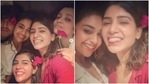 Samantha Akkineni recently returned to Chennai, and met her friends Trisha Krishnan, Keerthy Suresh, Kalyani Priyadarshan and others. Samantha Akkineni recently returned to Chennai, and met her friends Trisha Krishnan, Keerthy Suresh, Kalyani Priyadarshan and others.