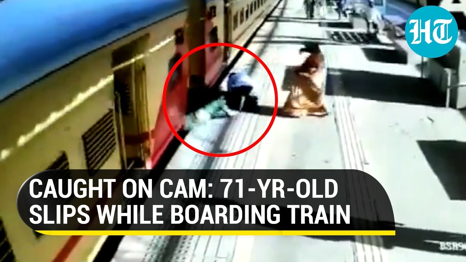 Eldery woman falls into gap between moving train, platform; sustains ...