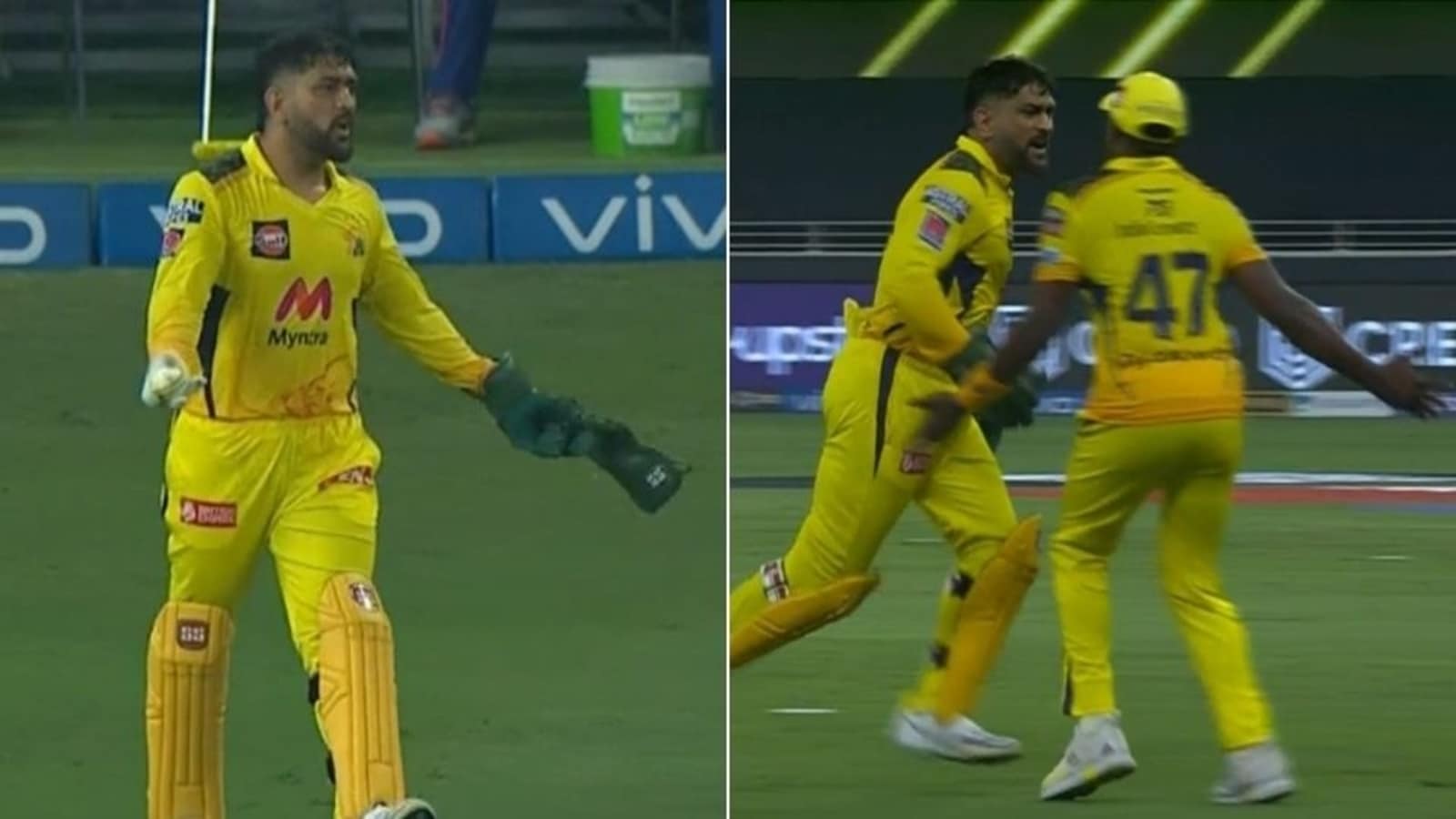 IPL 2021: Dhoni loses his cool at Bravo after on-field confusion between the two leads to a drop catch – Watch