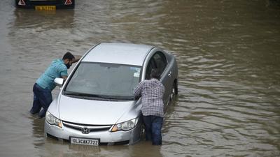 Gurugram has witnessed several spells of heavy rainfall over the past two months. IMD has predicted light rain at isolated pockets. (Parveen Kumar/HT Photo)