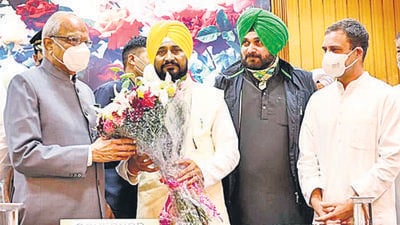 District presidents of Bahujan Samaj Party, Shiromani Akali Dal, Bharatiya Janata Party and Aam Aadmi Party were reacting on the statement of Punjab Congress in-charge Harish Rawat, hours before the swearing in ceremony of new Punjab CM Channi, that the upcoming elections will be fought under president of Punjab Pradesh Congresss Committe Navjot Singh. (ANI) District presidents of Bahujan Samaj Party, Shiromani Akali Dal, Bharatiya Janata Party and Aam Aadmi Party were reacting on the statement of Punjab Congress in-charge Harish Rawat, hours before the swearing in ceremony of new Punjab CM Channi, that the upcoming elections will be fought under president of Punjab Pradesh Congresss Committe Navjot Singh. (ANI)
