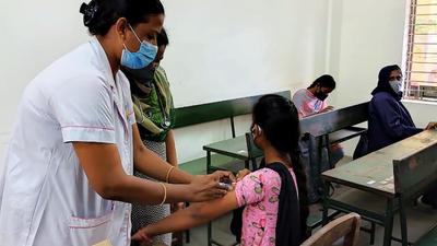 A healthcare worker inoculates a beneficiary with a dose of the Covid-19 vaccine in Madurai, Tamil Nadu. (File photo) A healthcare worker inoculates a beneficiary with a dose of the Covid-19 vaccine in Madurai, Tamil Nadu. (File photo)