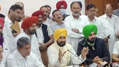 The Congress’s decision to name Channi, who belongs to the Ramdasia Sikh community, assumes significance as poll-bound Punjab has a population of nearly 31.9% from the community. (PTI Photo) The Congress’s decision to name Channi, who belongs to the Ramdasia Sikh community, assumes significance as poll-bound Punjab has a population of nearly 31.9% from the community. (PTI Photo)