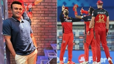 Virender Sehwag (L) says Virat Kohli must win an IPL title at least once (HT Collage)