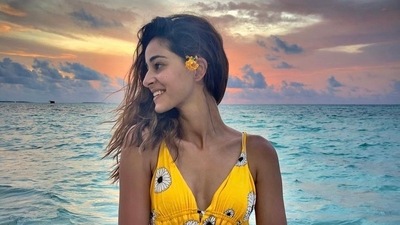 Ananya is in the Maldives for a vacation. Ananya is in the Maldives for a vacation.