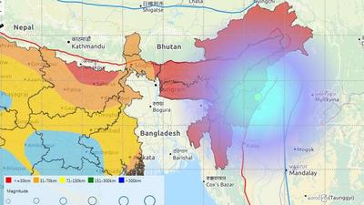 The earthquake originated at a depth of 82 km and had its epicentre around 31km from Shirui in Manipur’s Ukhrul district, as per NCS data. (Photo Courtesy- National Center for Seismology website)