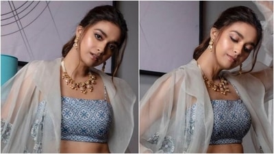 Keerthy Suresh looks beyond beautiful in co-ord print bralette and pants, all pics Keerthy Suresh looks beyond beautiful in co-ord print bralette and pants, all pics