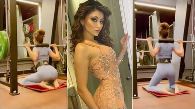 When Urvashi Rautela nailed 65kg kneeling squats and served workout goals: Watch (Instagram/urvashirautela) When Urvashi Rautela nailed 65kg kneeling squats and served workout goals: Watch (Instagram/urvashirautela)