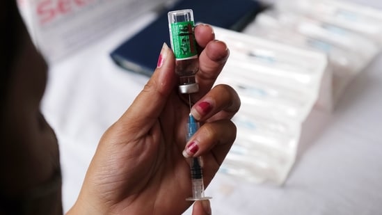 Union health minister Mansukh Mandaviya said that the country would resume the export of Covid-19 vaccines to other nations under the Vaccine Maitri initiative from October 2021.(Bloomberg | Representational image)