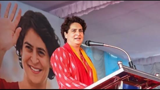 Priyanka’s campaign launch aims to connect with the people, including farmers agitating against the new farm laws. (HT File Photo)