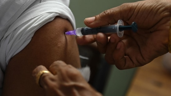 Tamil Nadu has so far administered 43,003,500 doses of the vaccine. In picture - A health worker administers a dose of the Covishield vaccine at a vaccination camp in Chennai.(AFP)