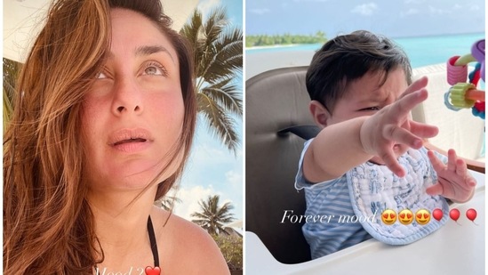 Kareena Kapoor shared new pictures from her holiday, including one of her younger son, Jehangir Ali Khan.