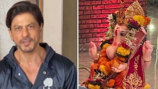 Shah Rukh Khan celebrates Ganesh Chaturthi at home every year. Shah Rukh Khan celebrates Ganesh Chaturthi at home every year.