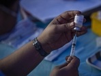 Briefing on the production of Covaxin, Krishna Ella said that it would reach 55 million doses in October.(AP) Briefing on the production of Covaxin, Krishna Ella said that it would reach 55 million doses in October.(AP)