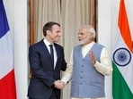 PM Modi and Macron also expressed serious concerns over the ongoing political and humanitarian crisis in Afghanistan.(Reuters file photo) PM Modi and Macron also expressed serious concerns over the ongoing political and humanitarian crisis in Afghanistan.(Reuters file photo)