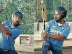 Yuvraj Singh wore ‘his helmet’ and re-enacted his special feat of hitting 6 sixes in an over. (Screengrab/YouTube)