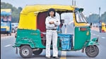 Sunita Chaudhary, Delhi’s first and currently the only woman auto driver, said she applied for a permit for an e-auto. (Hindustan Times) Sunita Chaudhary, Delhi’s first and currently the only woman auto driver, said she applied for a permit for an e-auto. (Hindustan Times)