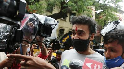 Raj Kundra walks out of Arthur Road jail after being granted bail by magistrate court in connection with the porn films case, in Mumbai, on Tuesday. (Bhushan Koyande/HT PHOTO) Raj Kundra walks out of Arthur Road jail after being granted bail by magistrate court in connection with the porn films case, in Mumbai, on Tuesday. (Bhushan Koyande/HT PHOTO)