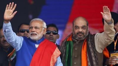 The Congress on Tuesday questioned why PM Narendra Modi and Union home minister Amit Shah were unable to stop the drug supply and break the narcotics syndicate in Gujarat. (REUTERS PHOTO.)