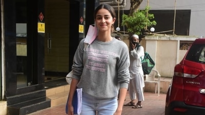 Ananya Panday seen with a thick script in her hand. Ananya Panday seen with a thick script in her hand.