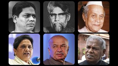 (Clockwise from top left): Damodar Sanjivayya; Bhola Paswan Shastri; Ram Sundar Das; Jitan Ram Manjhi; Sushilkumar Shinde; and Mayawati (HT archive) (Clockwise from top left): Damodar Sanjivayya; Bhola Paswan Shastri; Ram Sundar Das; Jitan Ram Manjhi; Sushilkumar Shinde; and Mayawati (HT archive)